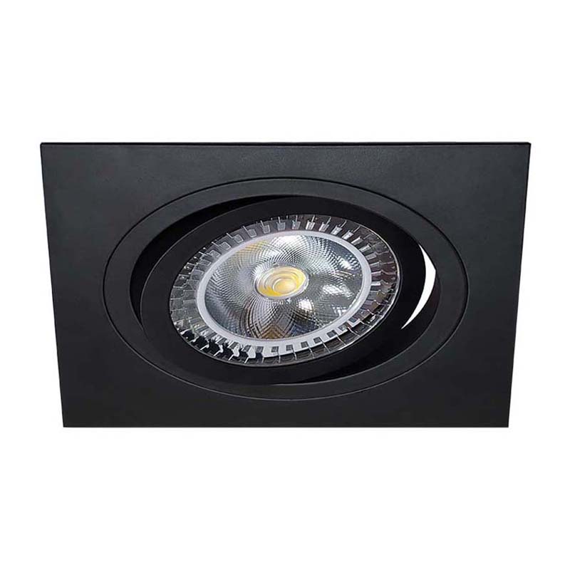 SERIE ALUM AR111 NEGRO MATE de 1 LUZ